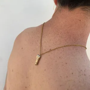 Gold Penis Charm Necklace