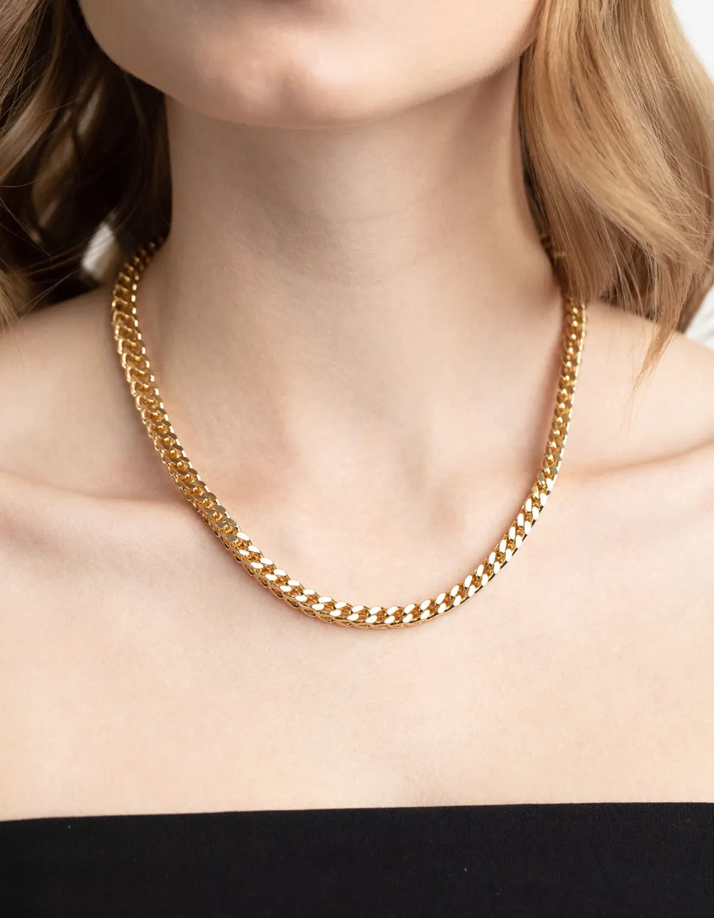 Gold Plated Brass Chain Necklace