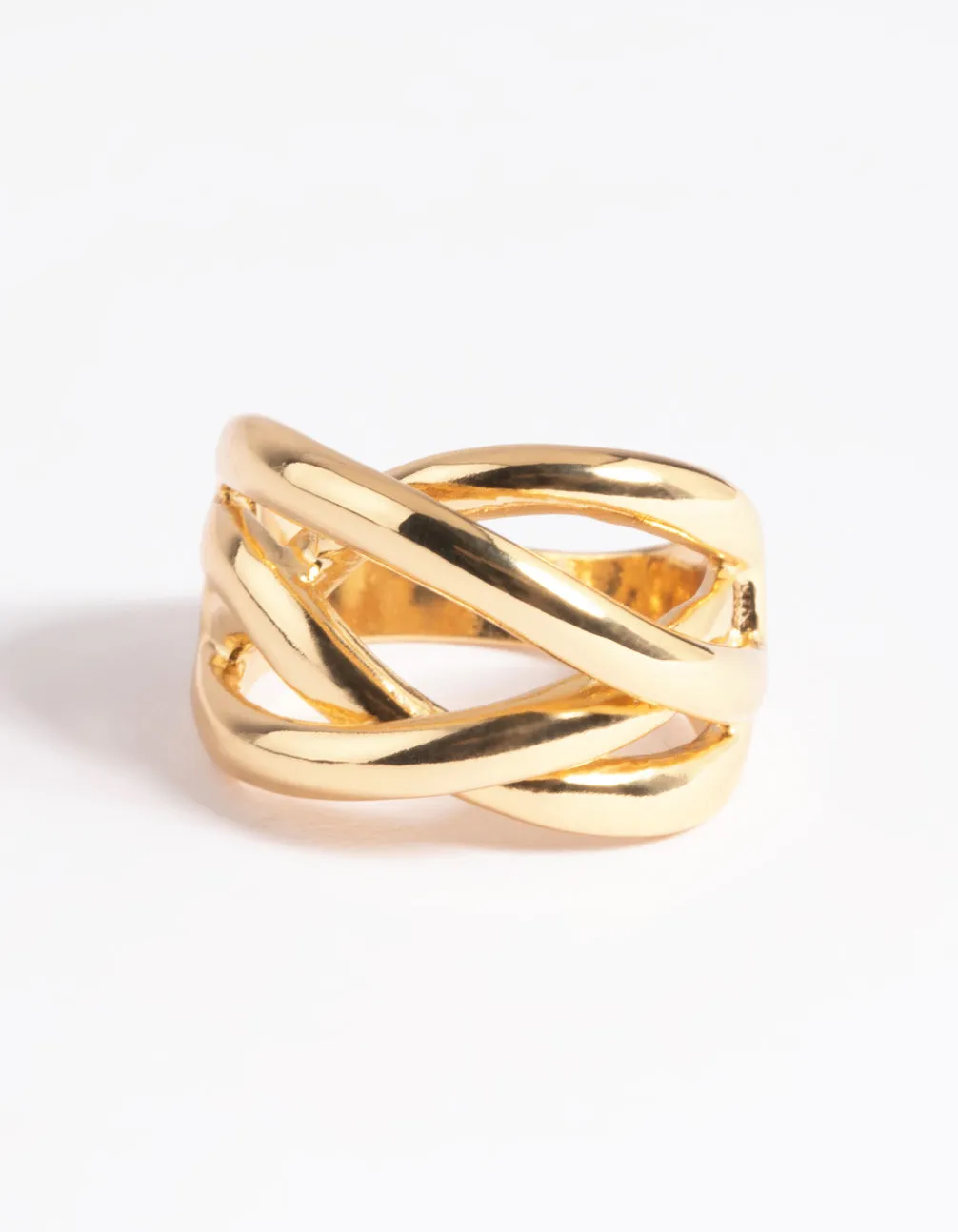 Gold Plated Knotted Statement Ring