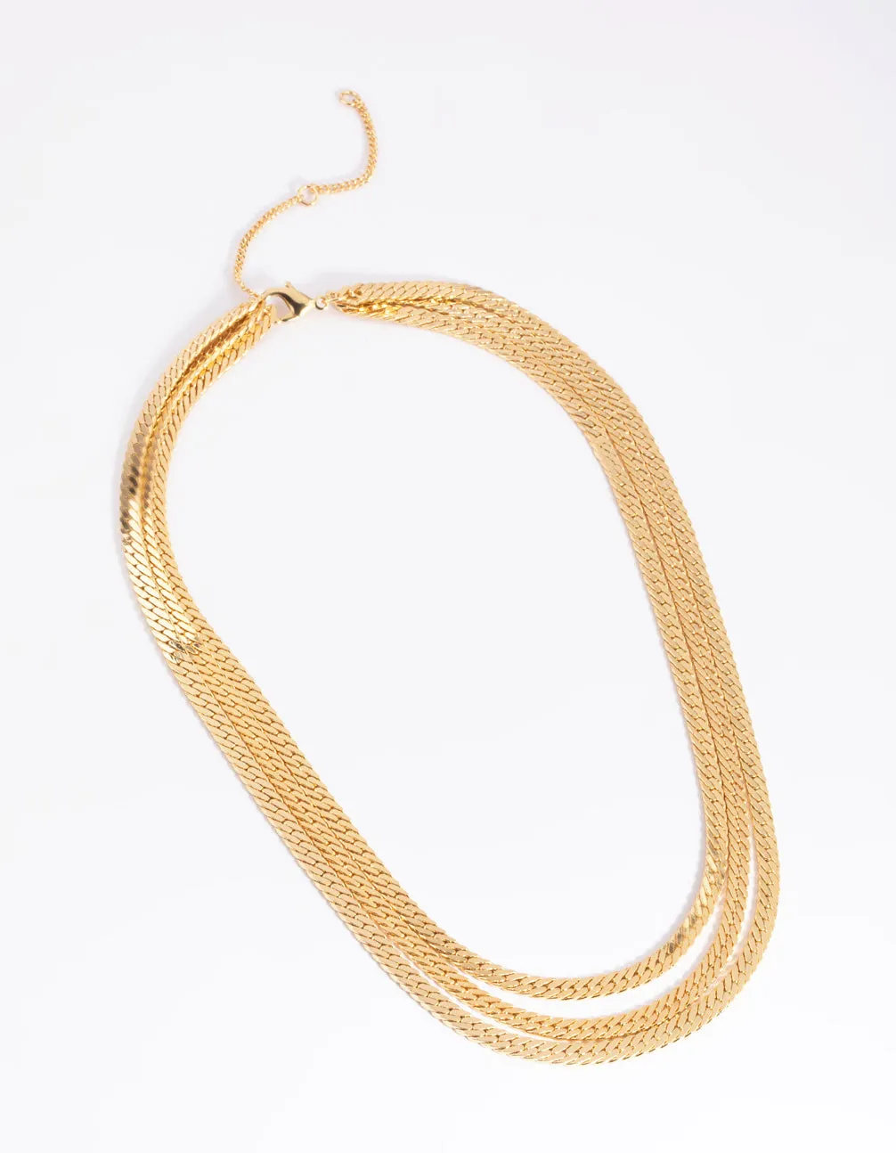 Gold Plated Snake Chain Layered Necklace