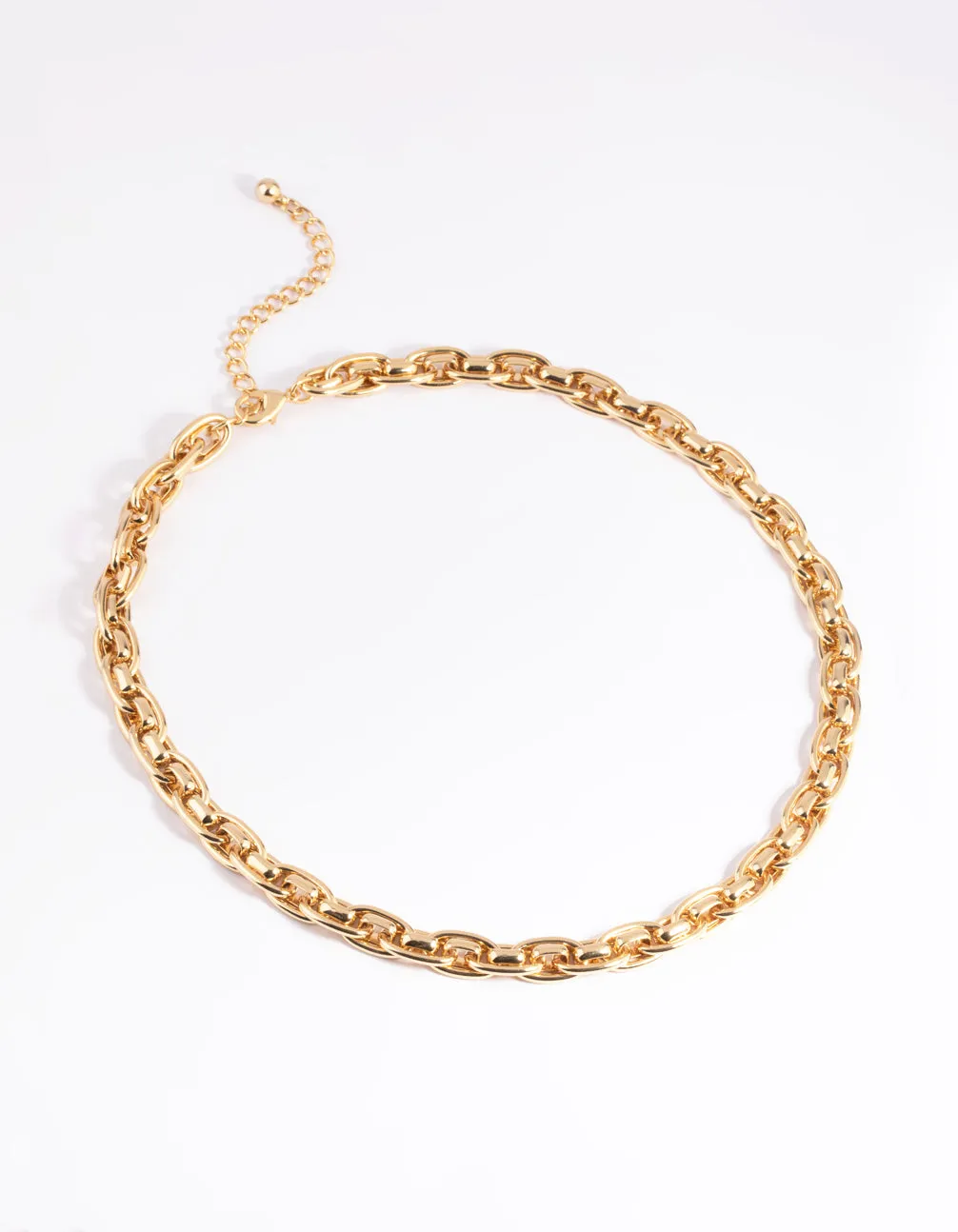 Gold Plated Twisted Chain Necklace