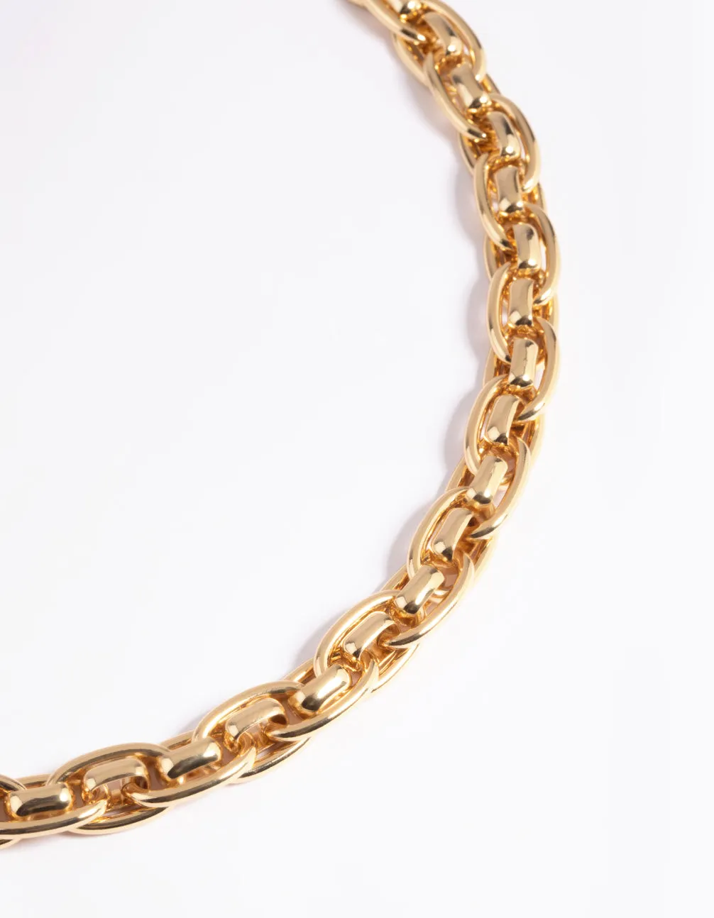 Gold Plated Twisted Chain Necklace