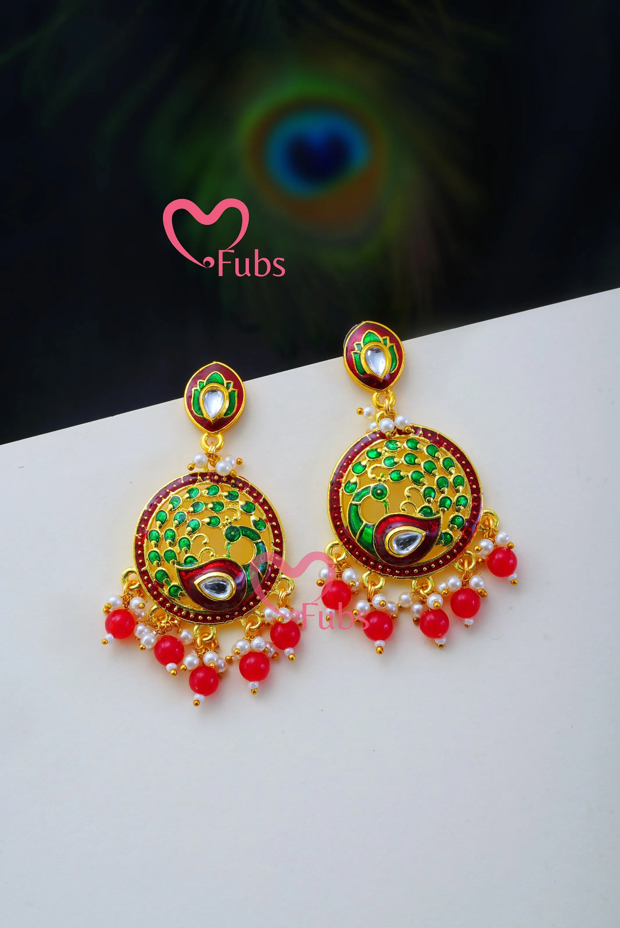 Graceful Peacock Dance Earring