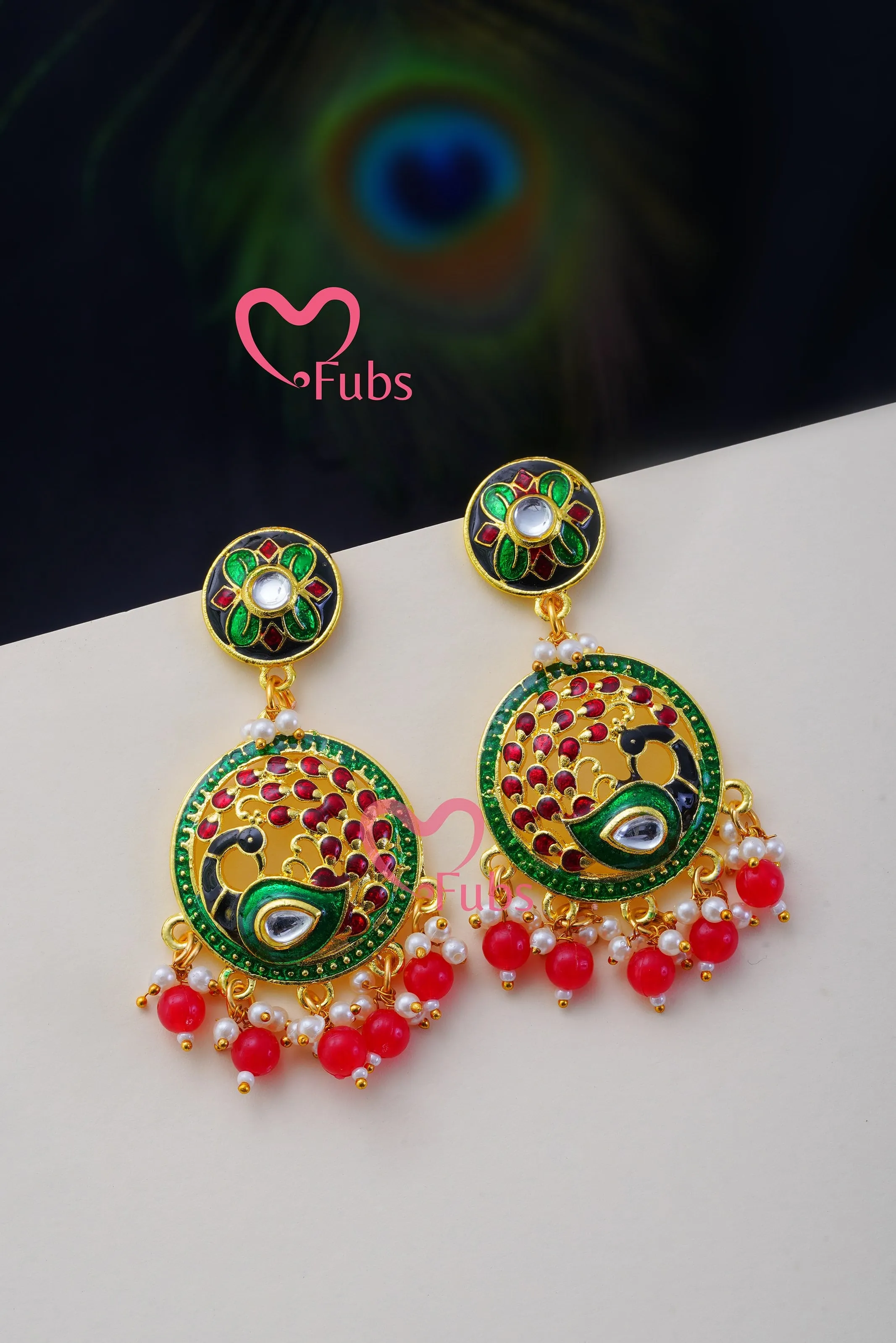 Graceful Peacock Dance Earring