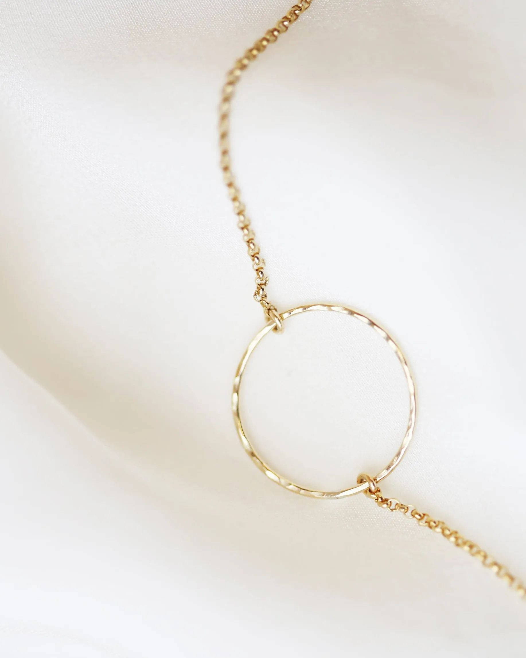 Hammered Circle Bracelet