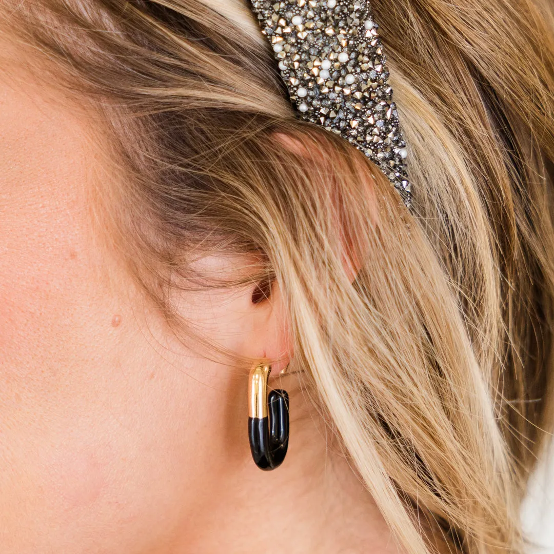 I'm Stuck On You Earrings, Black