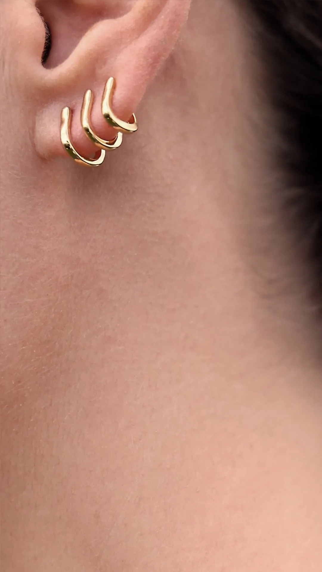 Jax Ear Cuffs Nude 18K Gold Vermeil