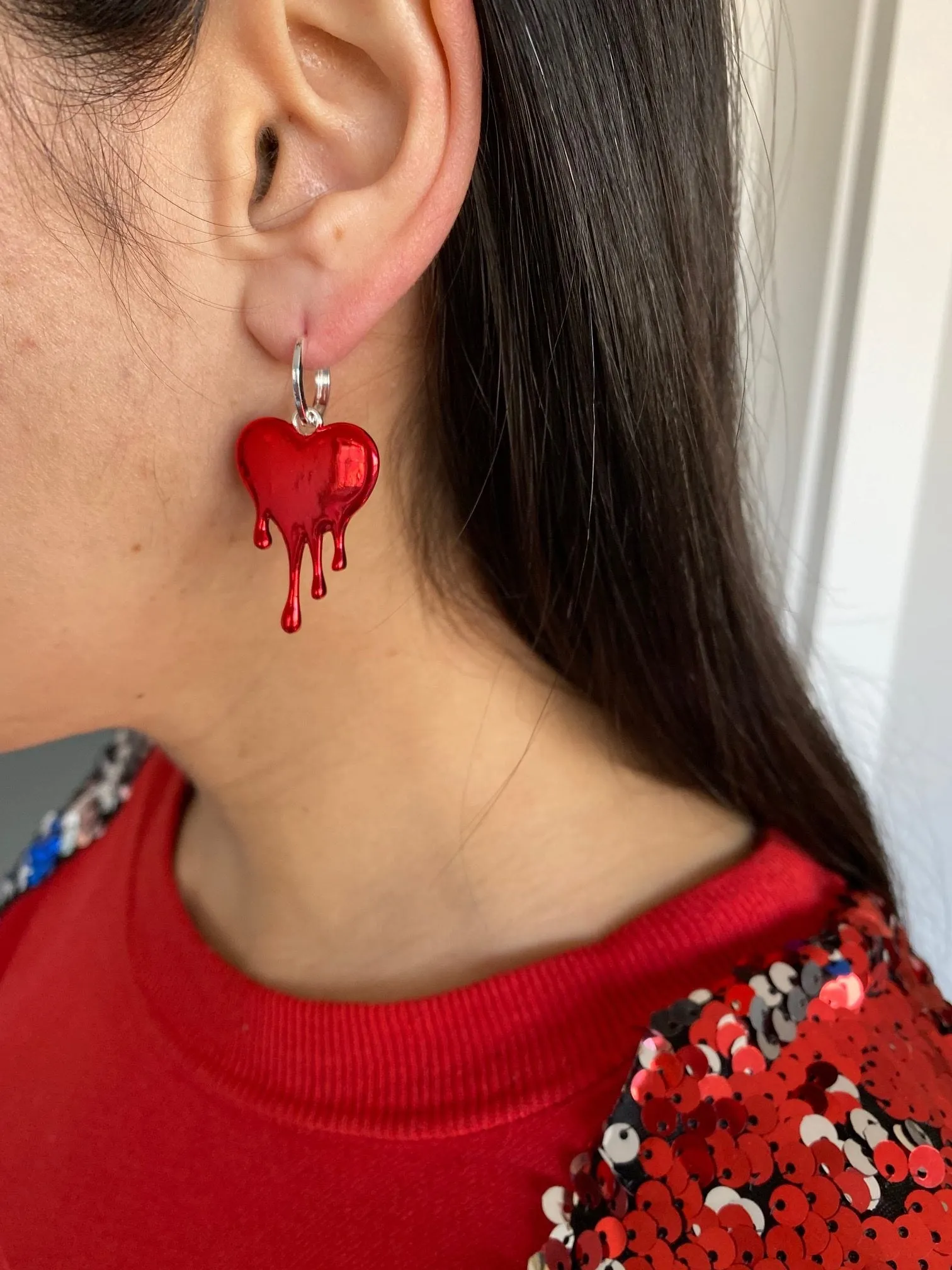 Johannah Masters - Listen to your Heart Electroplated Hoop Earrings