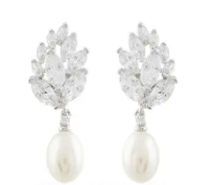 Kiya Freshwater Pearl and Crystal Earrings