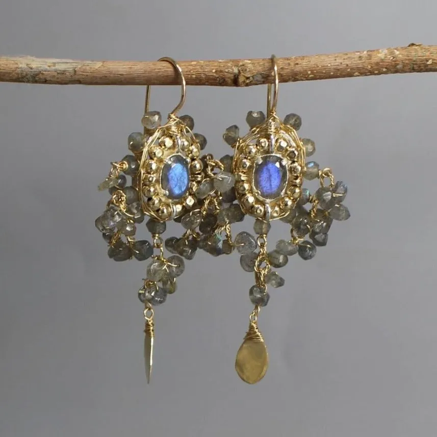 Labradorite Maharaja Earrings