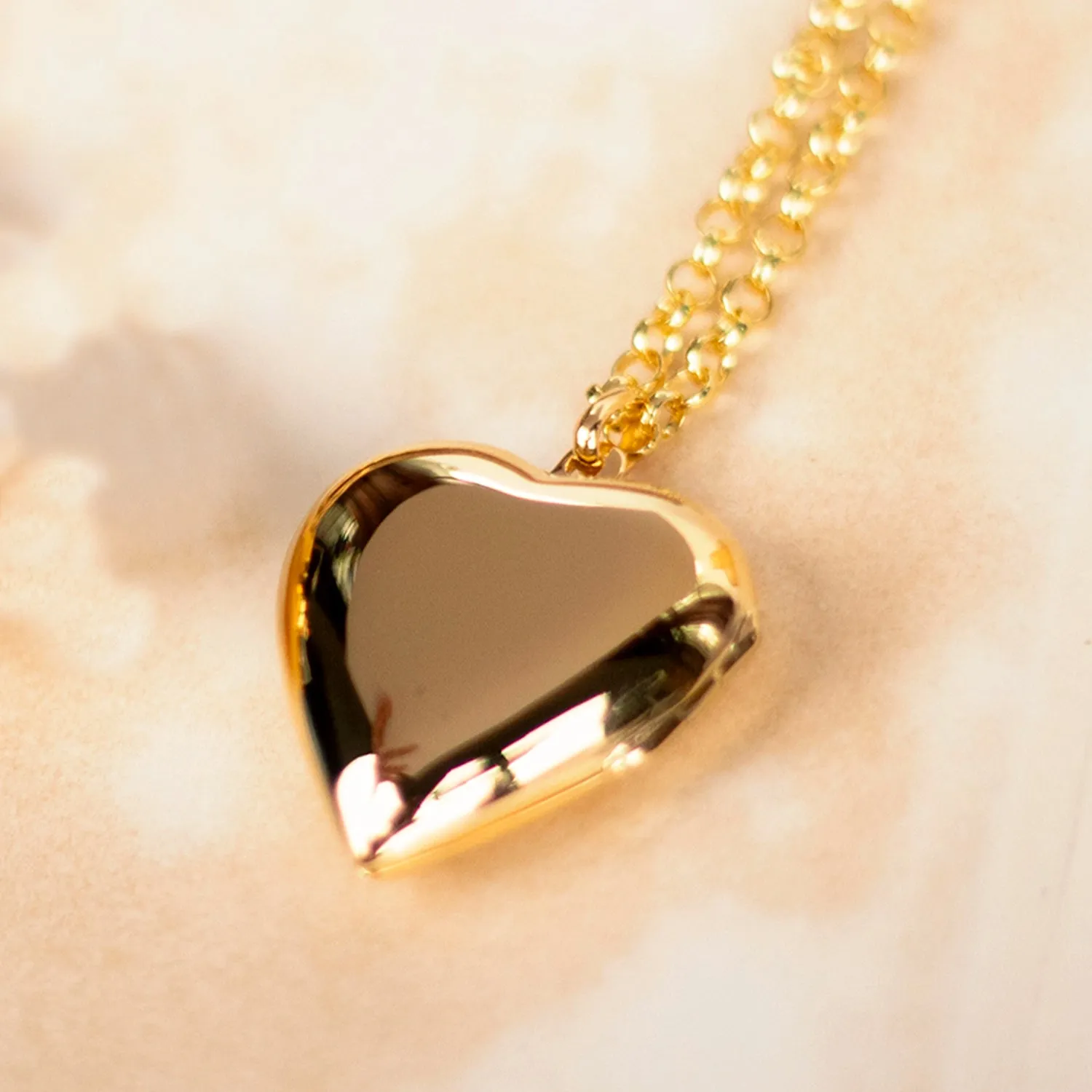 Large 2 Photo Heart Locket  Gold   Photos