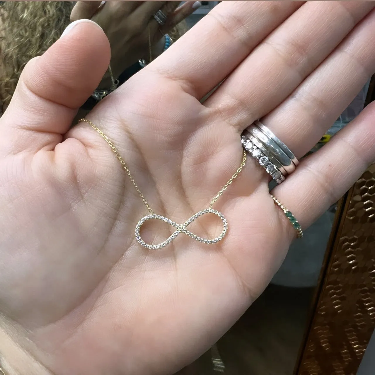 Large CZ Infinity Necklace