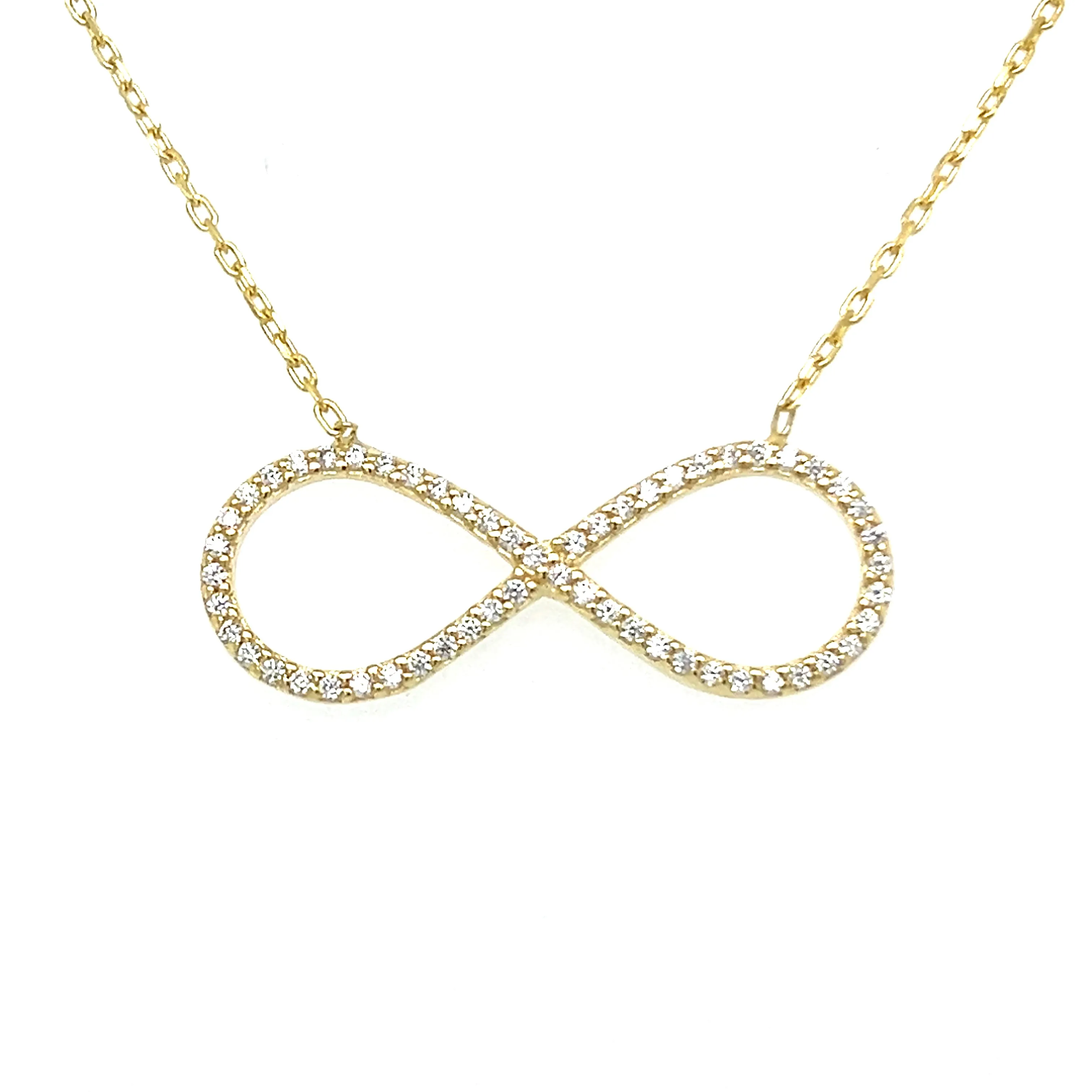 Large CZ Infinity Necklace