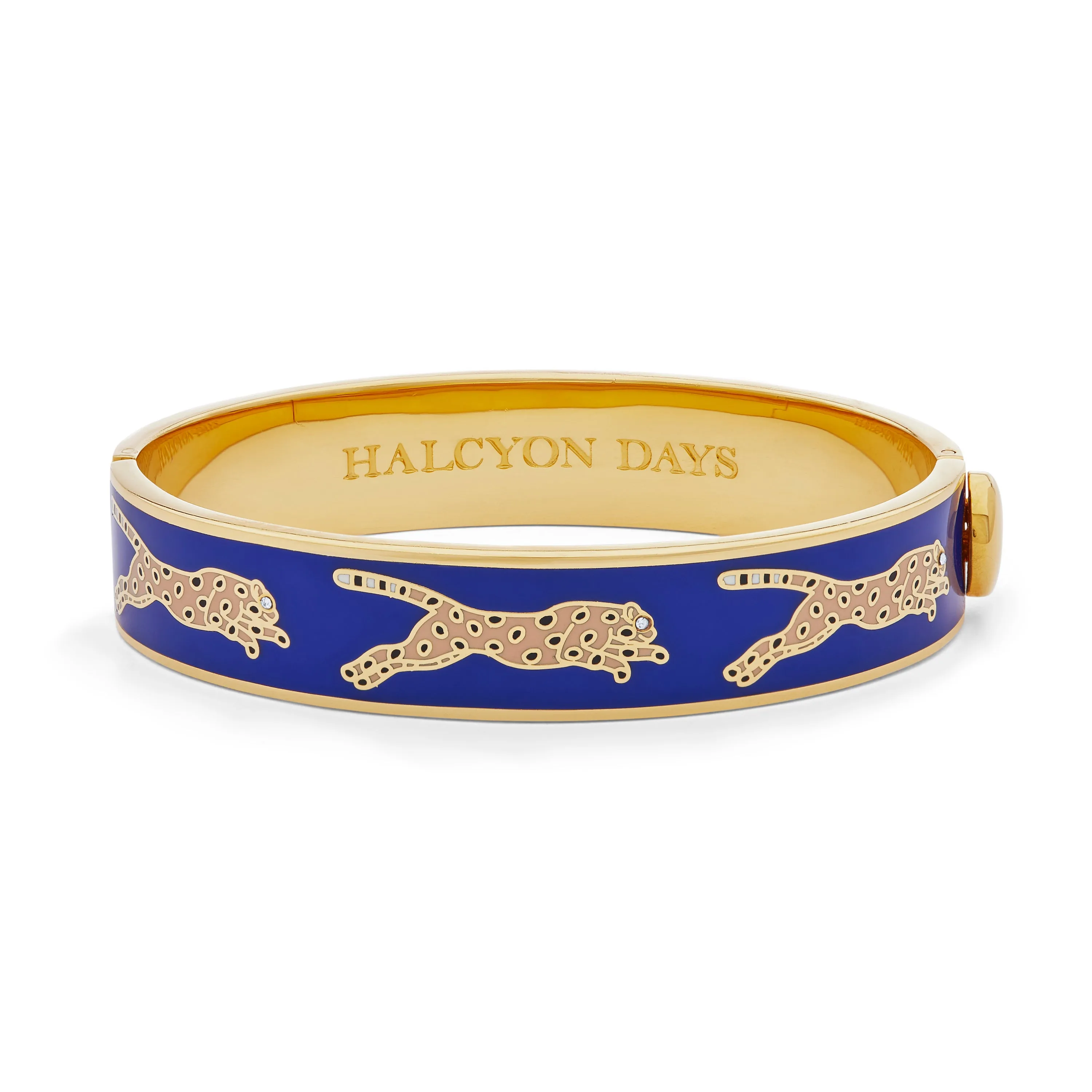 Leopard Cobalt & Gold Bangle