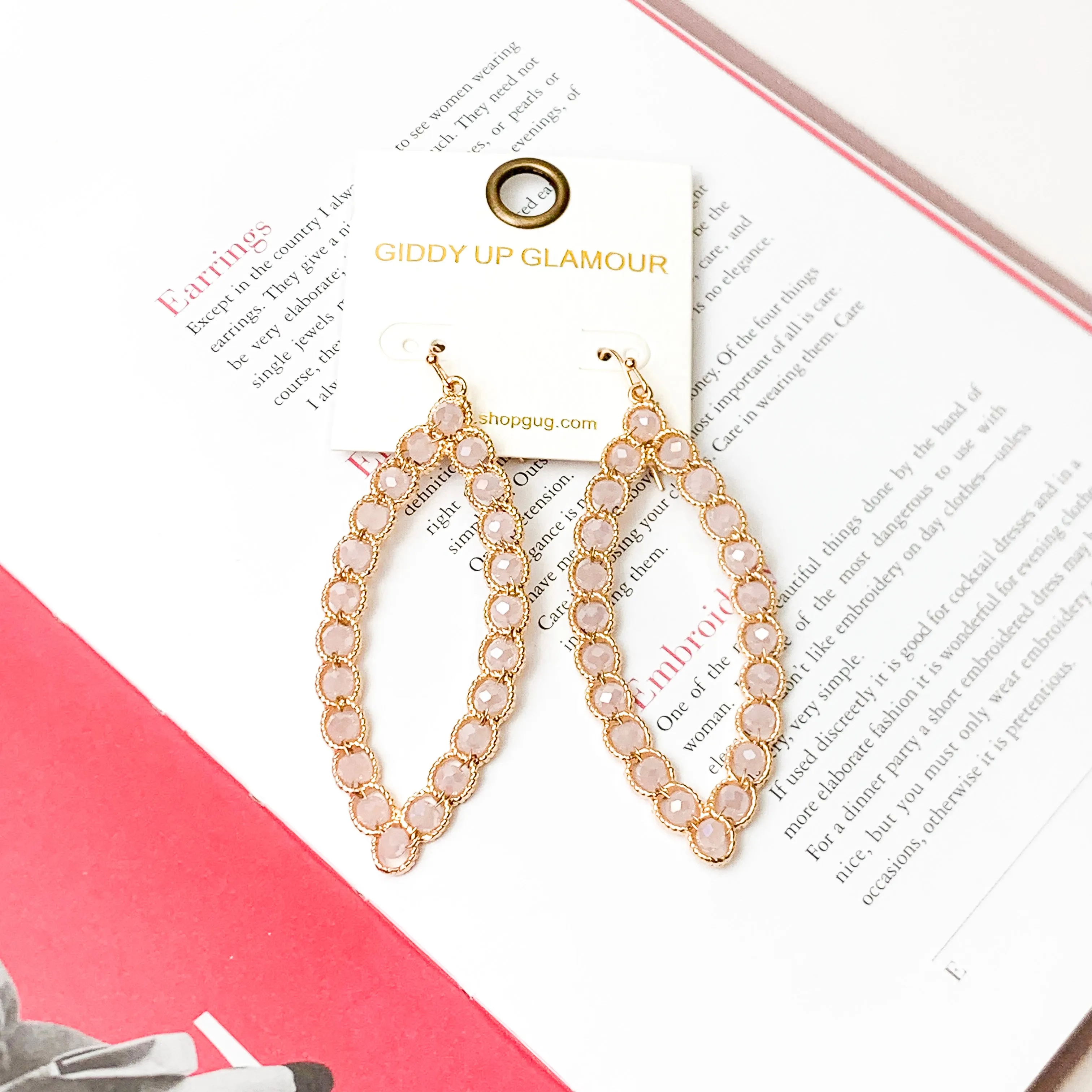 Light Pink Mirage Ellipse Earrings