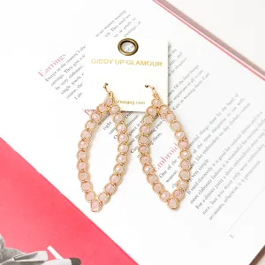 Light Pink Mirage Ellipse Earrings