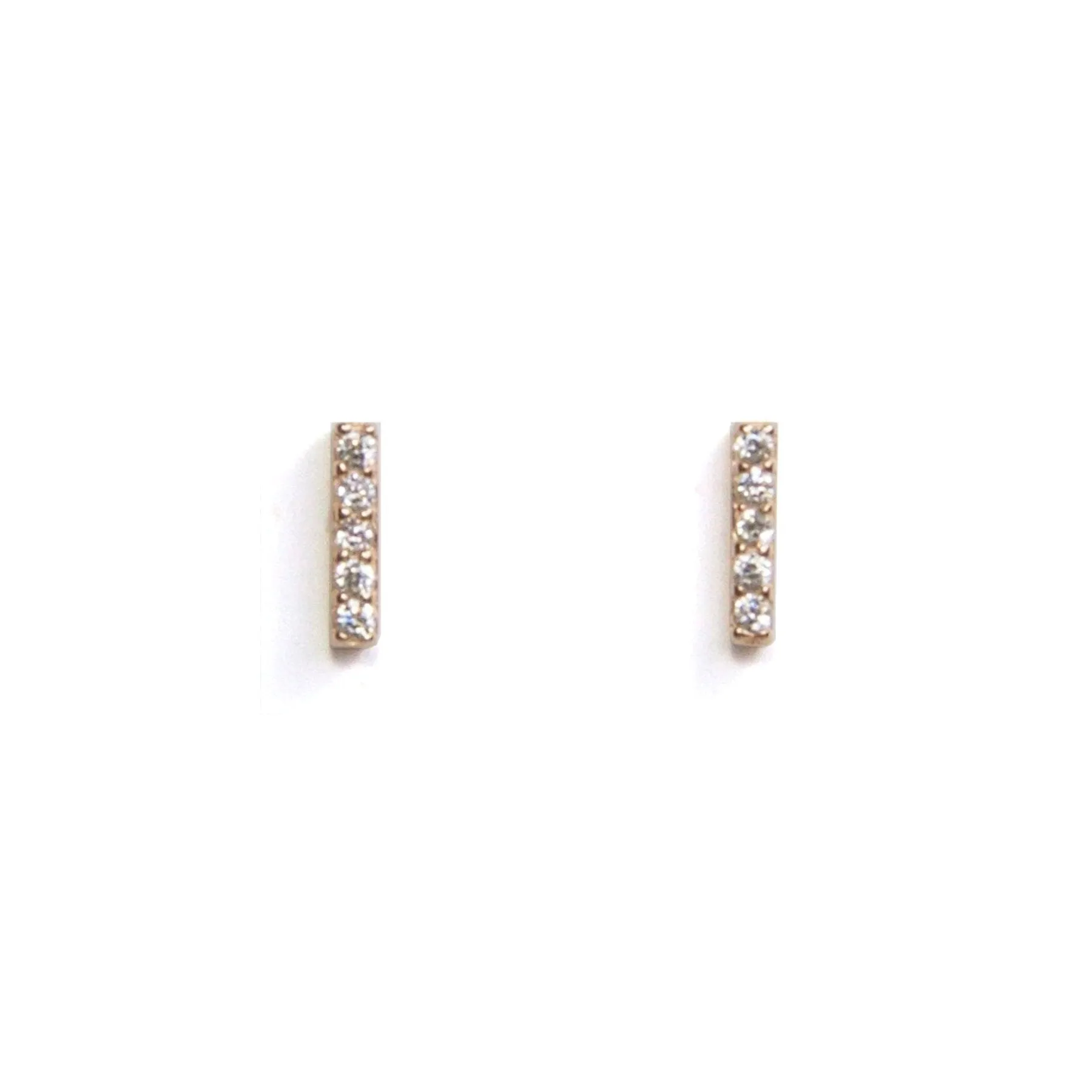 Medium CZ Bar Studs