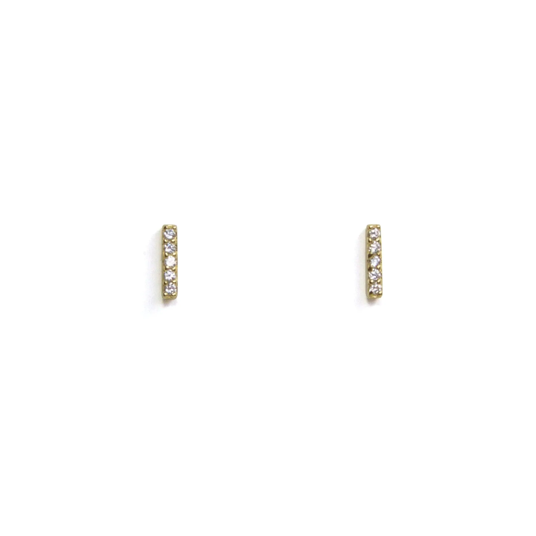 Medium CZ Bar Studs