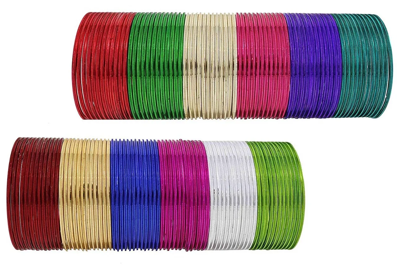 Modern Multicolored Metal Bangles set For Women and girls