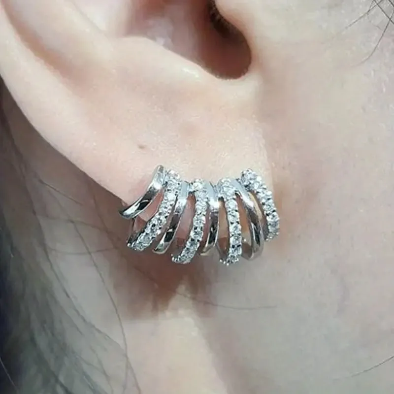 Multi Hoop Stud Earrings