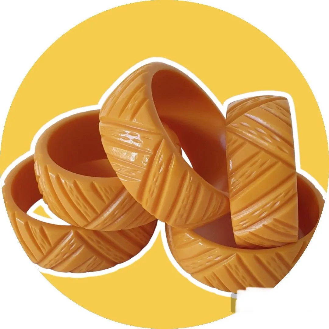 Mustard Wide Hawaii Bangle