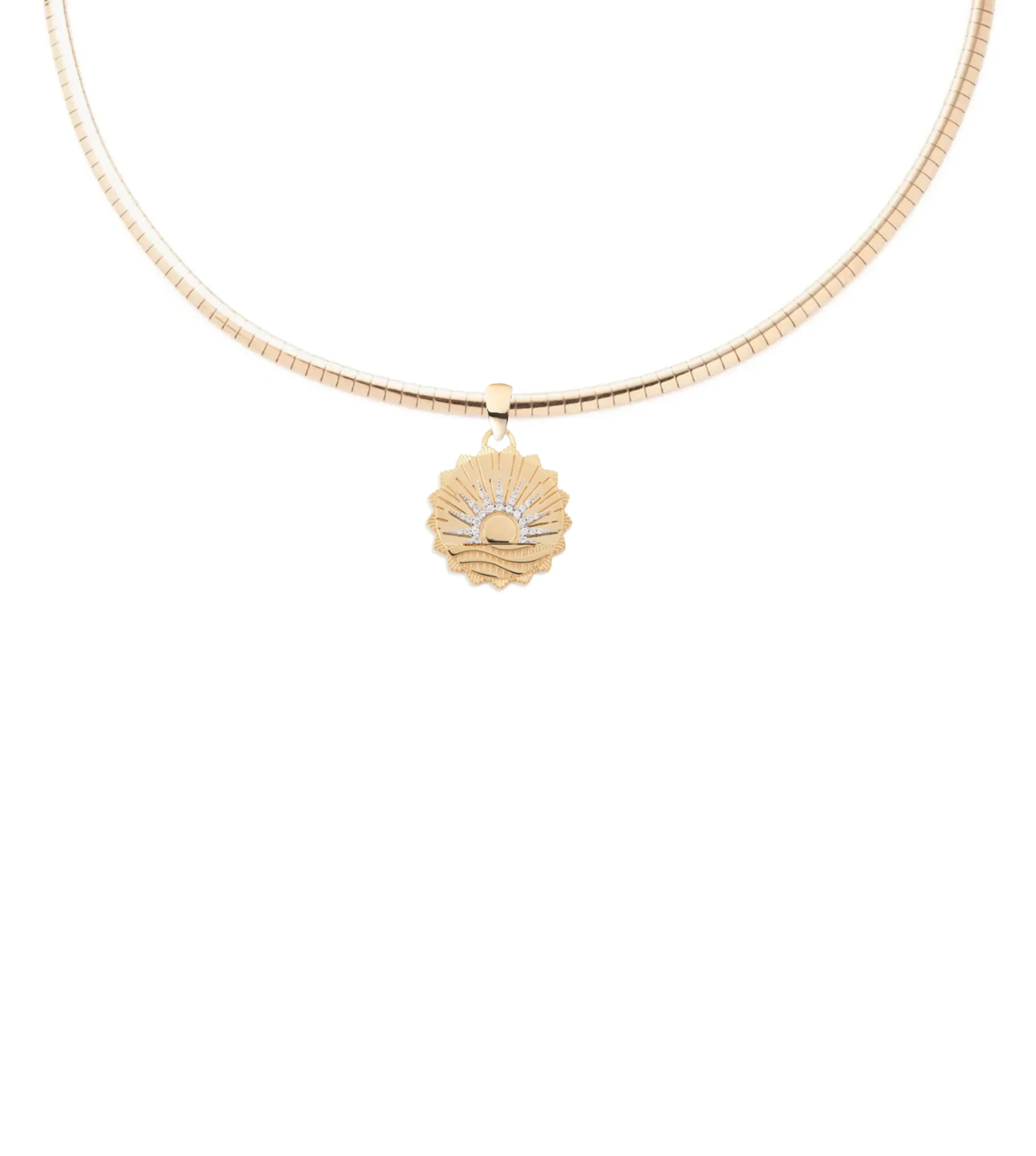 New Beginnings - Internal Compass : Small Sleek Collar Necklace