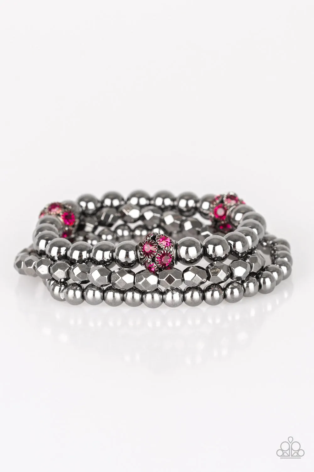 Noticeably Noir Pink-Bracelet