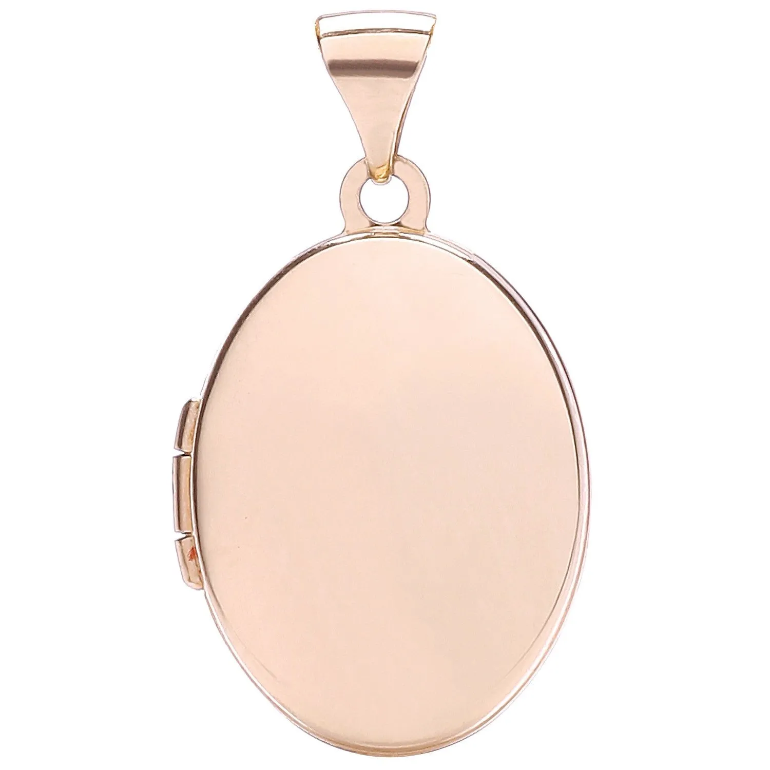 Oval Shaped Locket Pendant Necklace in 9ct Rose Gold