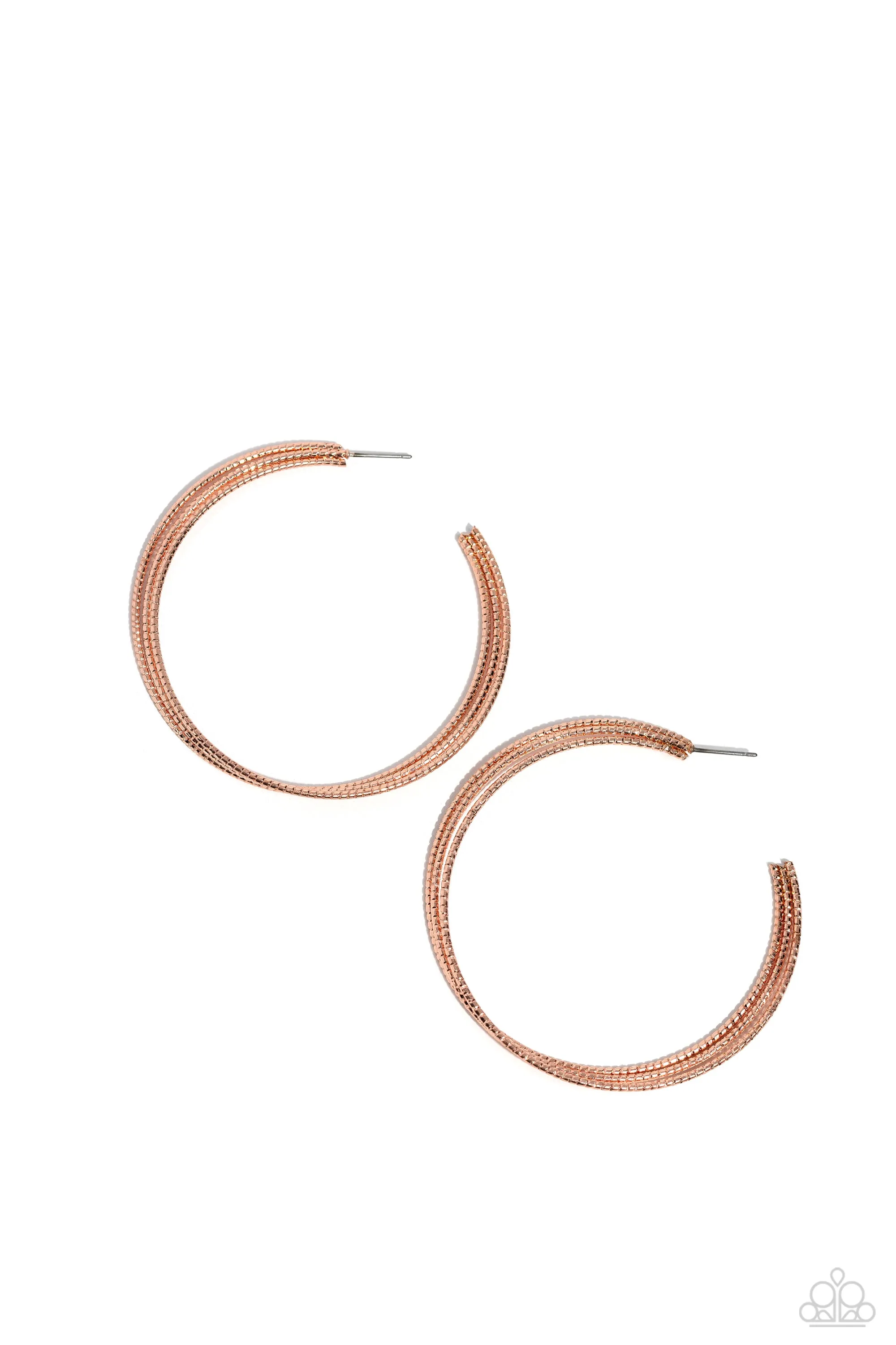 Paparazzi Candescent Curves - Copper Earrings