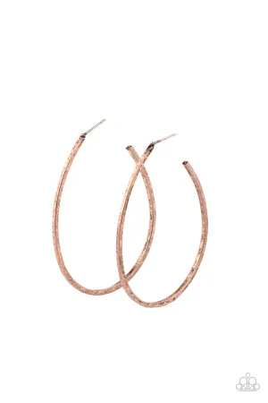 PAPARAZZI Cool Curves - Copper Earrings