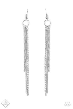 Paparazzi Earring ~ 7 Days a SLEEK  - White