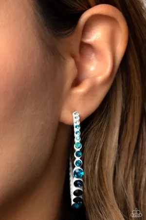 Paparazzi Earring ~ Gossip CURL - Blue