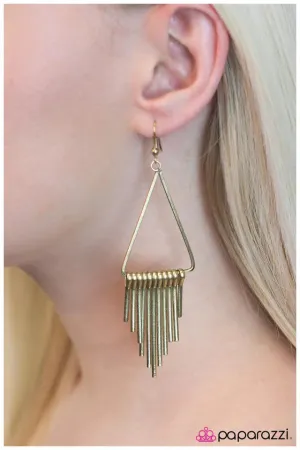 Paparazzi Earring ~ Spoke Too Soon - Brass