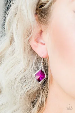 Paparazzi Earrings - Glow It Up - Pink