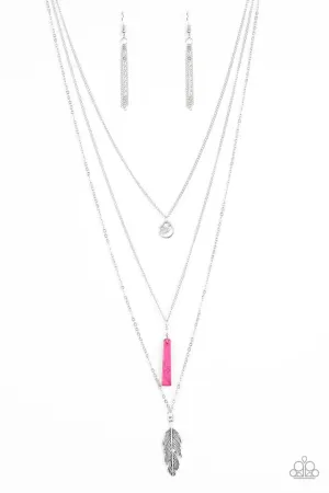 Paparazzi Necklace ~ Soaring Eagle - Pink