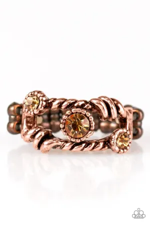 Paparazzi Ring ~ Runways and Rhinestones - Copper