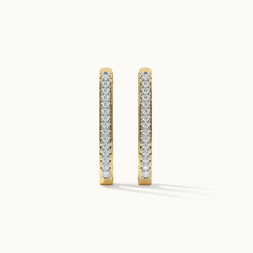 Paperclip Large Diamond Hoops