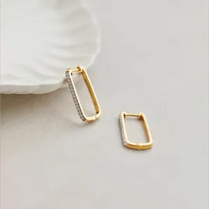 Paperclip Large Diamond Hoops