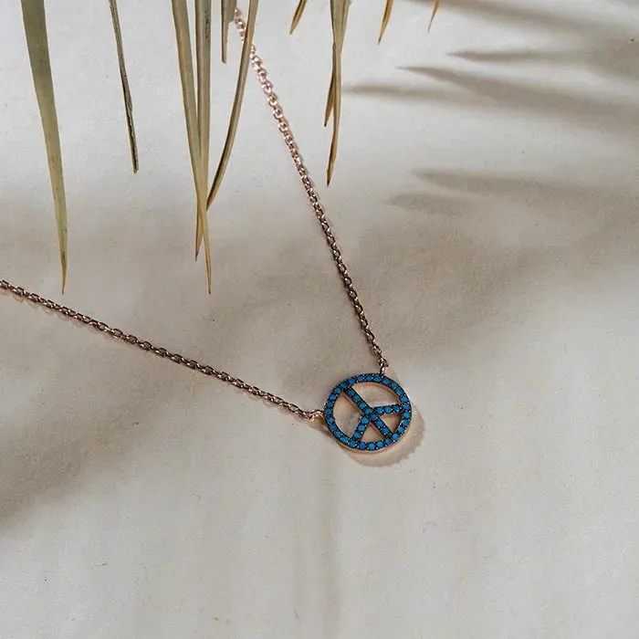 Peace Detailed Chain Locket