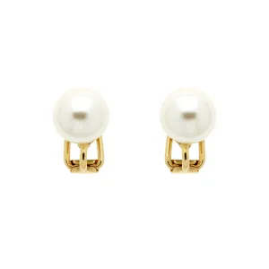 Pearl Stud Clip Earrings