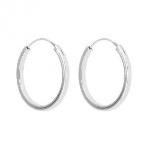 Plain Small Square Cut Hoop Earrings E6282