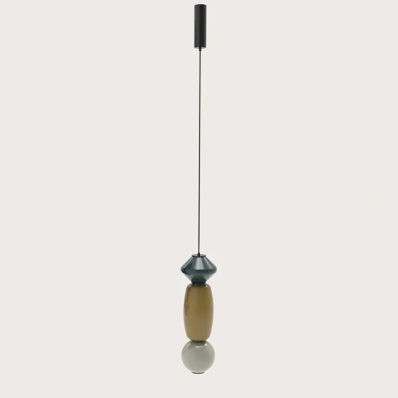 Playful Geometric Glass Pendant Light