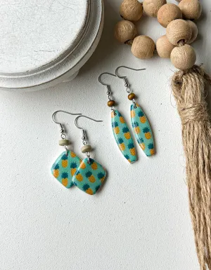 Polymer Clay Earrings - Pineapples