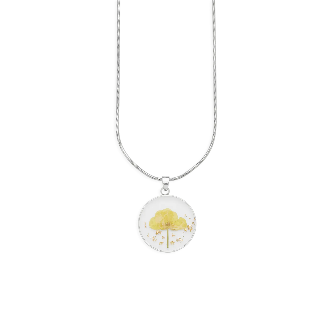 Pressed Birth Flower Necklace