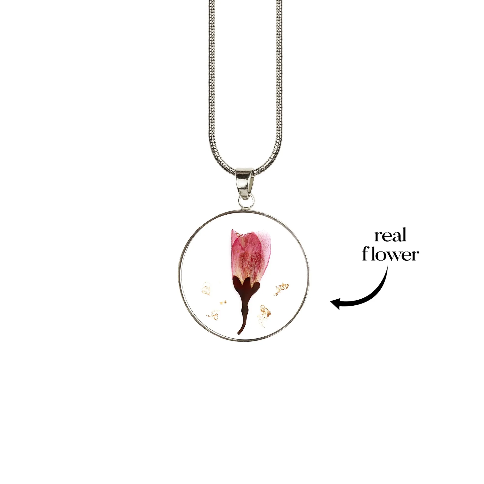 Pressed Birth Flower Necklace