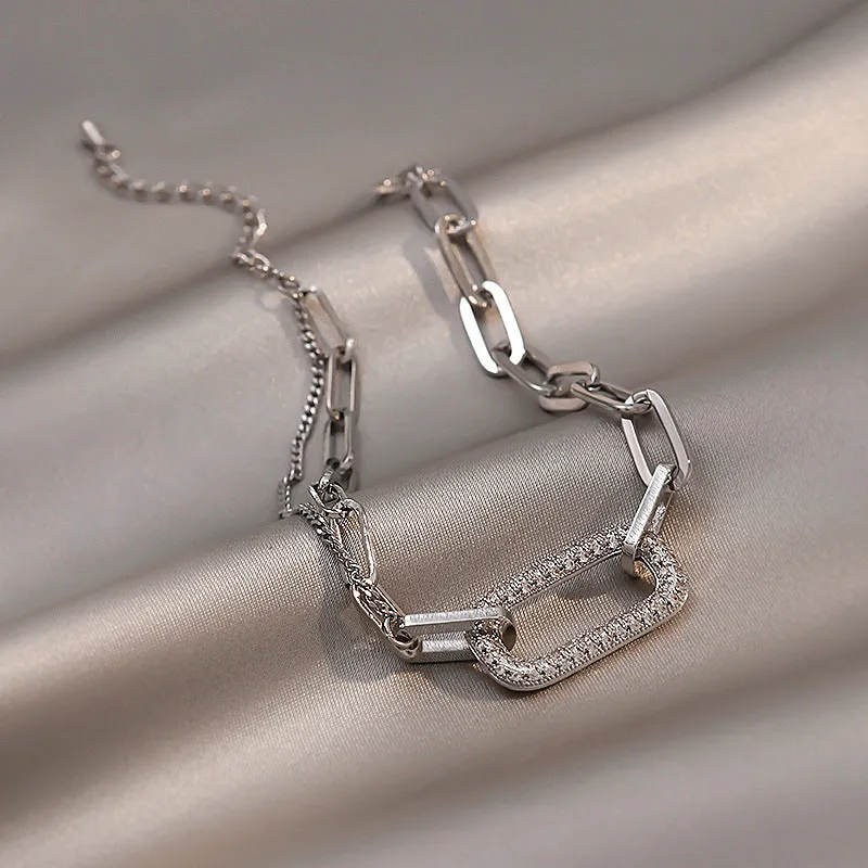 Retro Simple Geometric Diamond Bracelet Fashion Design Chain