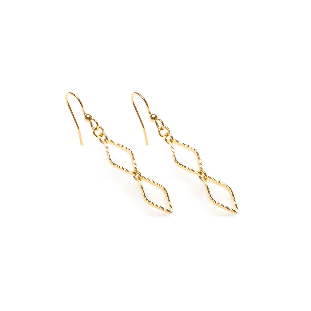 Rhombus Drop French Hook Earrings