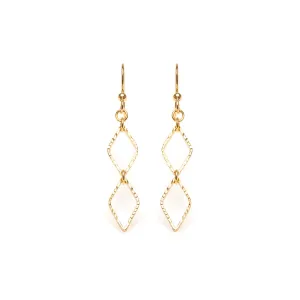 Rhombus Drop French Hook Earrings