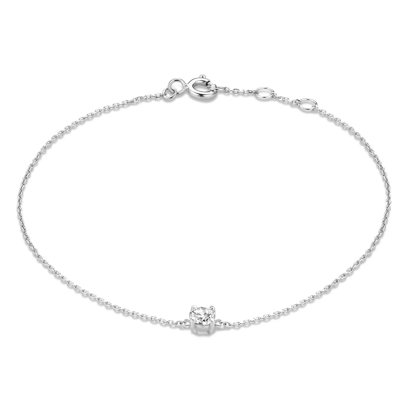 Saint Germain Faïs 14 karat white gold bracelet with zirconia stone