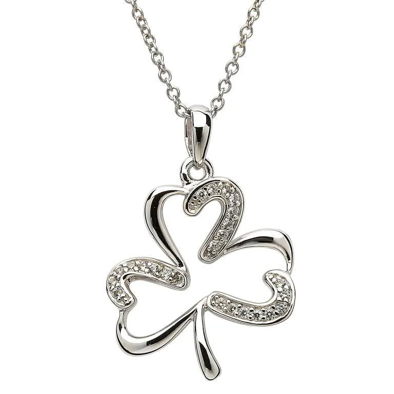 ShanOre Open Shamrock Pendant Necklace